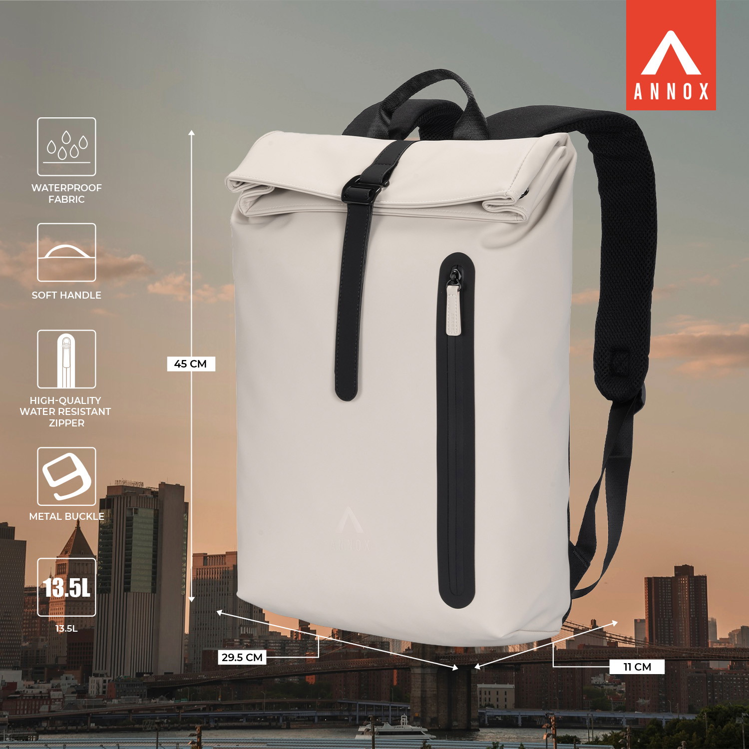 Annox Casual Laptoprugzak 15.6” – Waterafstotend PU