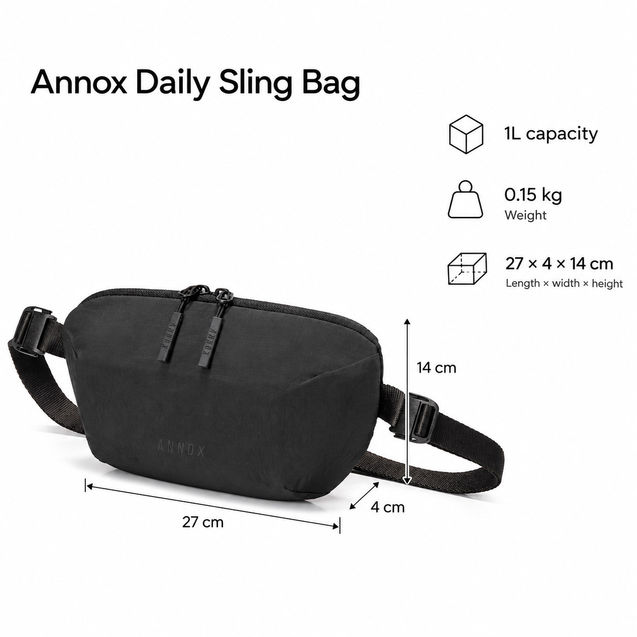 Annox Daily Schoudertas 1 L
