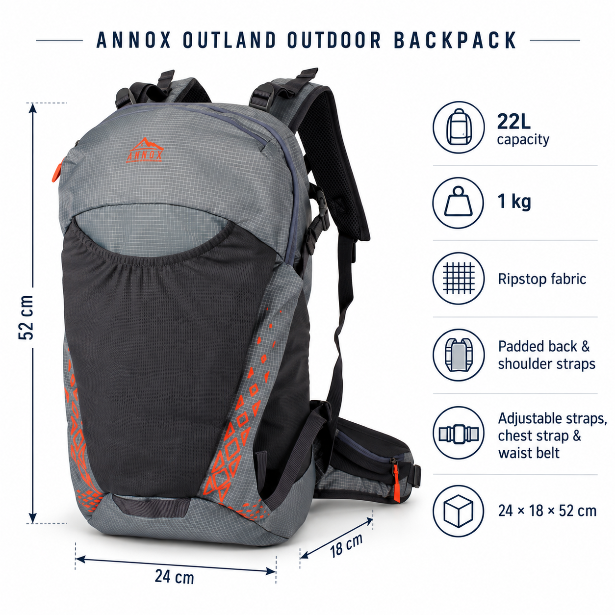Annox Outland Outdoor Rugzak