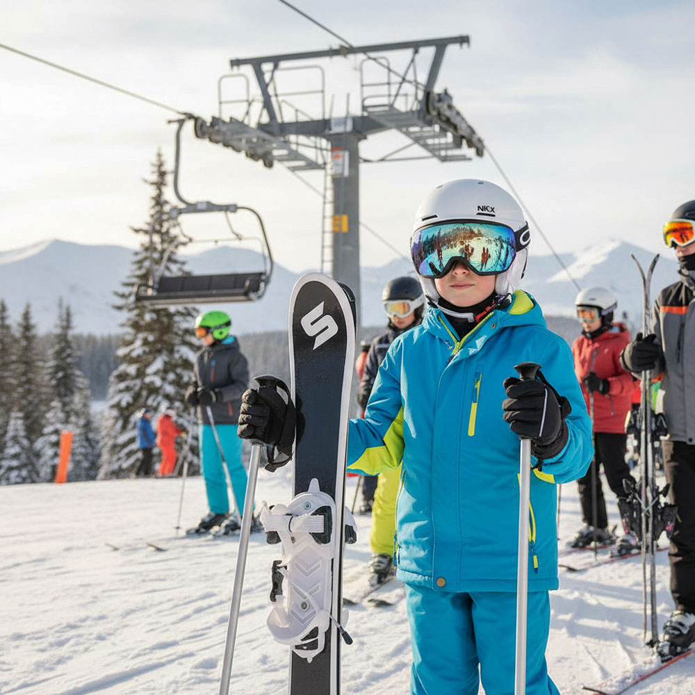 Story Skiset voor kinderen met skistokken