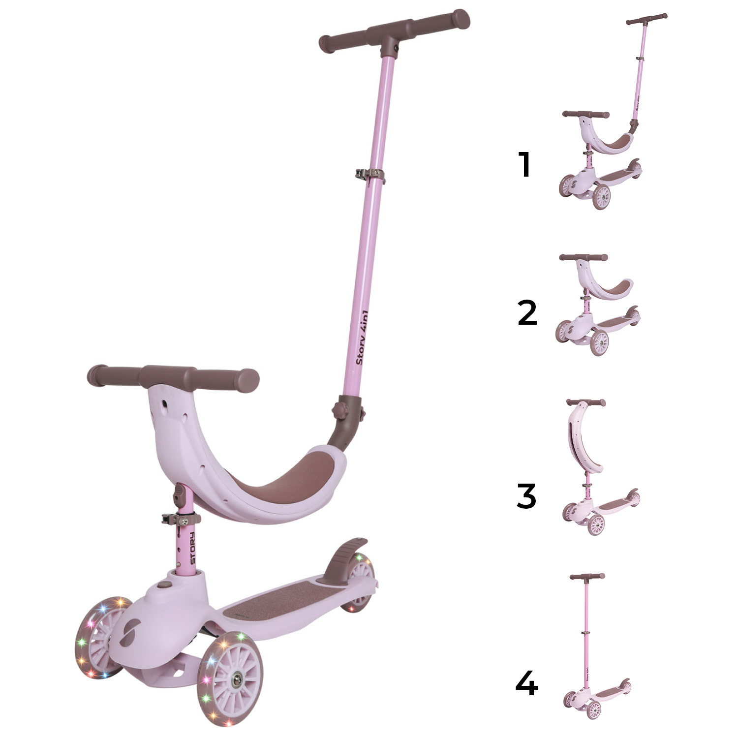 Story 4IN1 LED Kinderstep met 3 Wielen