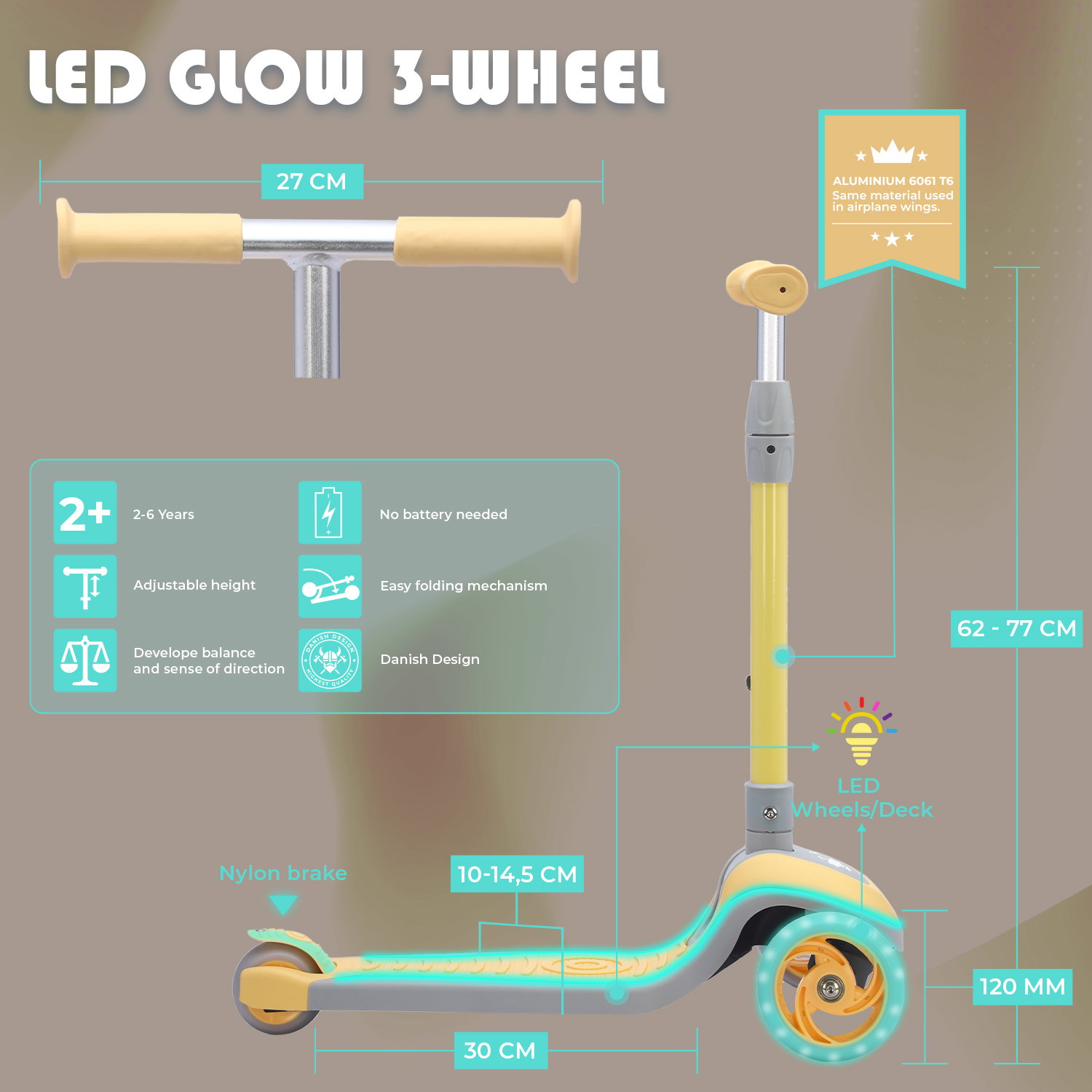 Story LED Glow 3-Wiel Step