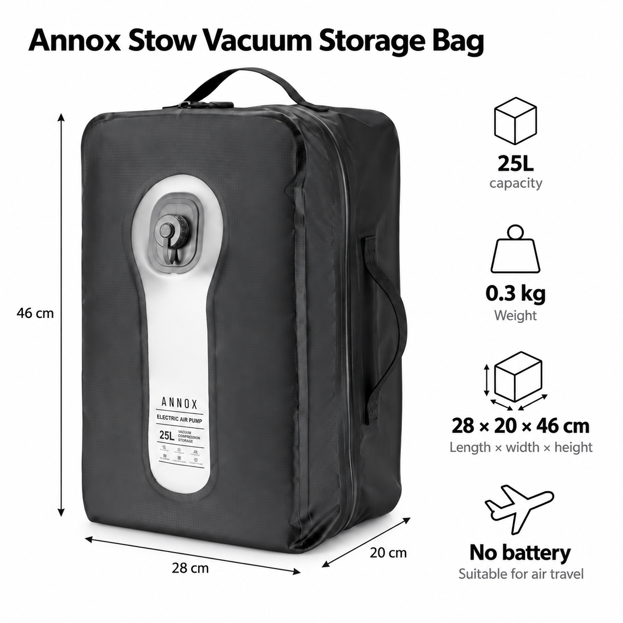 Annox Stow Vacuüm opbergtas