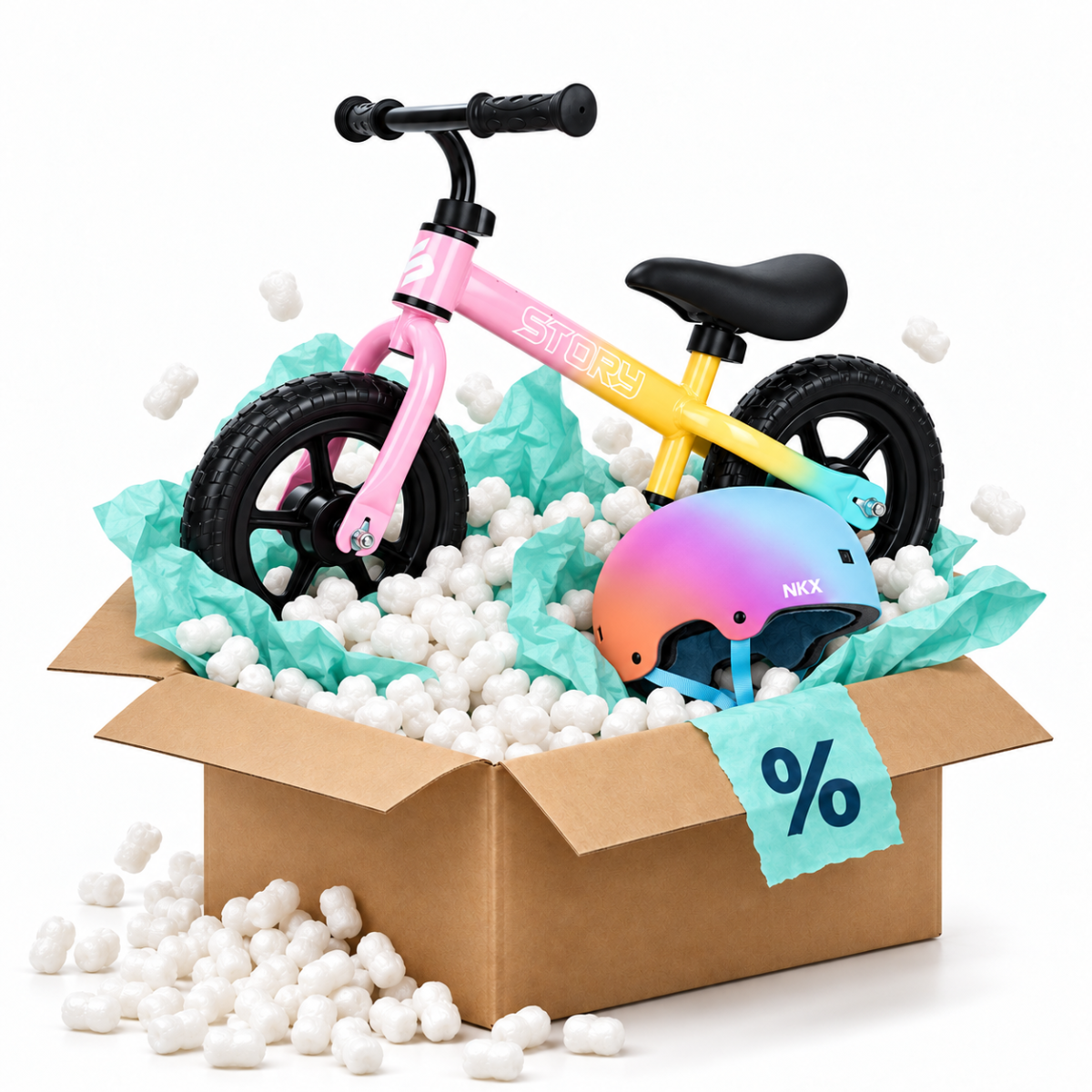 10% Extra Korting Loopfiets + Helm 1-4 Jaar