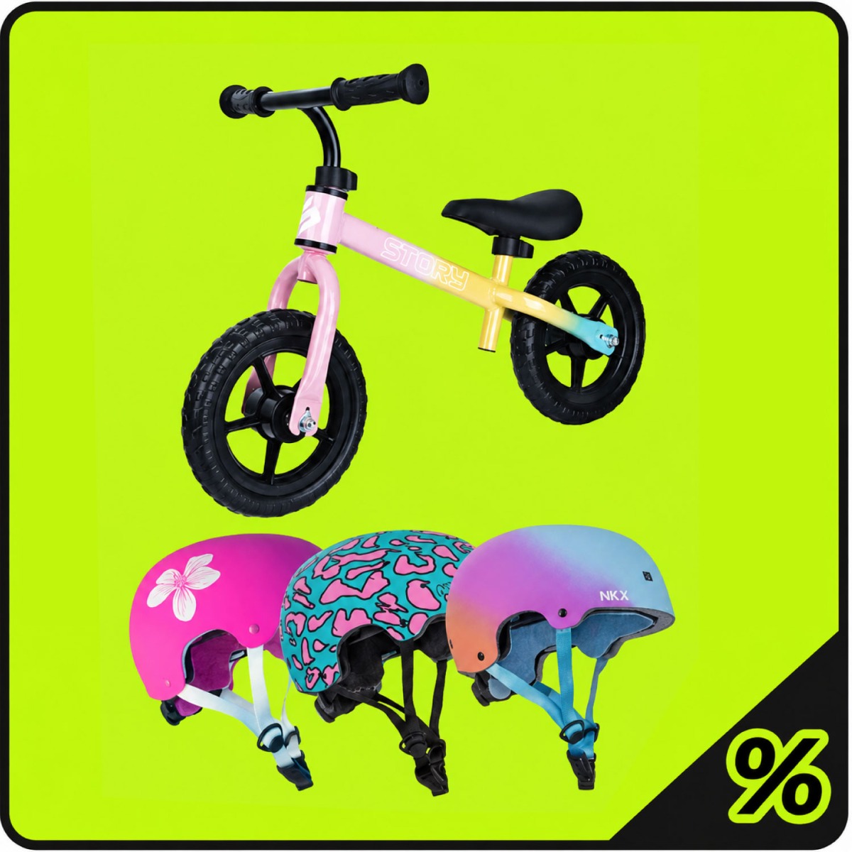 10% Extra Korting Loopfiets + Helm 1-4 Jaar