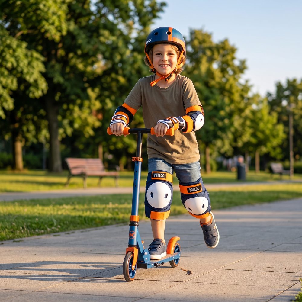 NKX 3-Delig Pro Kinderen Beschermingsset - Kniebeschermers, Elleboogbeschermers en Polsbeschermers