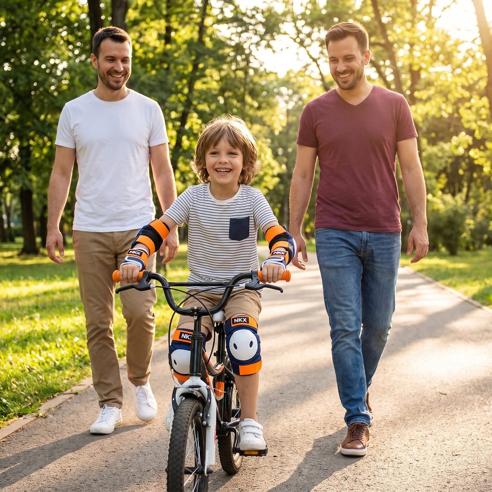 NKX 3-Delig Pro Kinderen Beschermingsset - Kniebeschermers, Elleboogbeschermers en Polsbeschermers