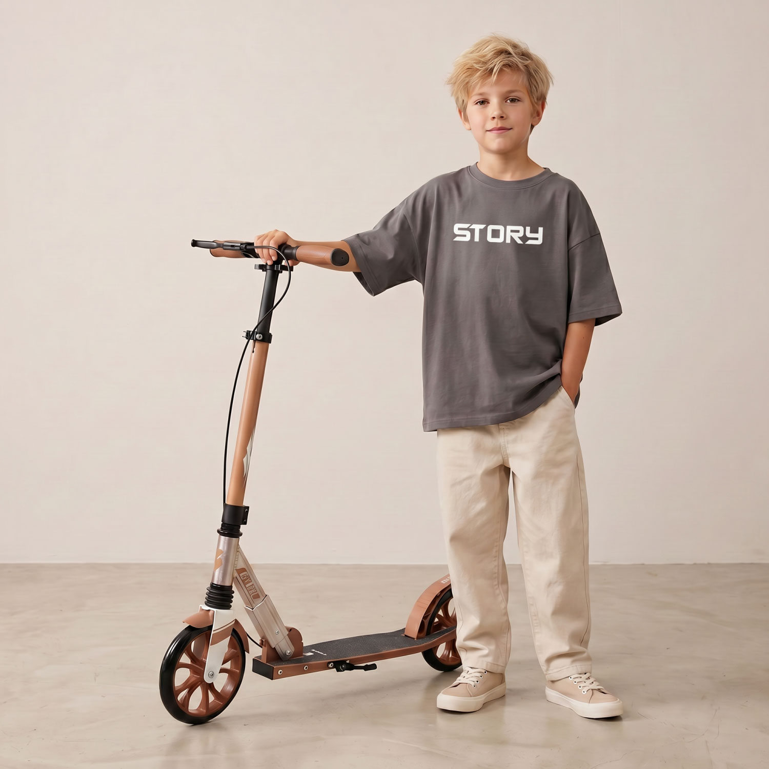 Story GlideX Elite Opvouwbare step – vering en handrem
