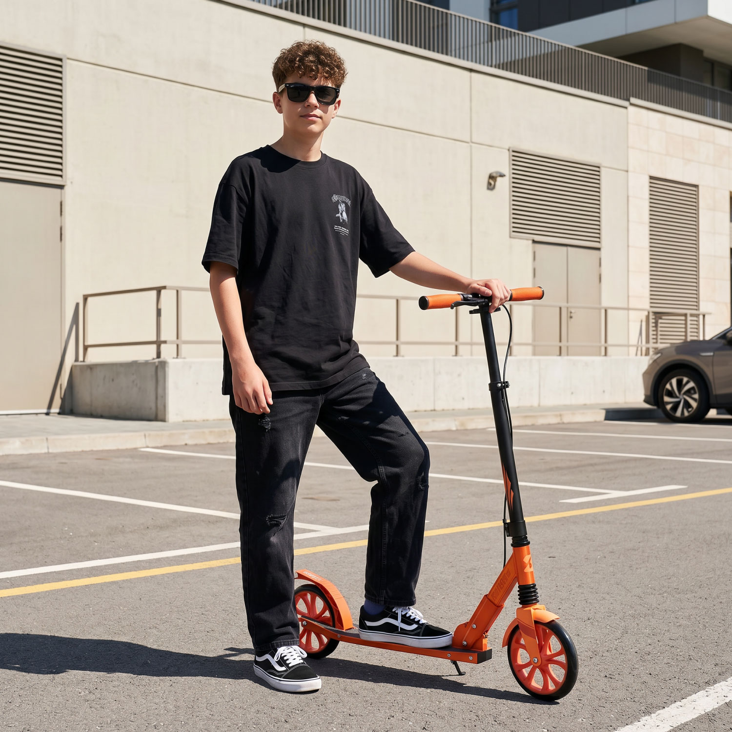 Story GlideX Elite Opvouwbare step – vering en handrem