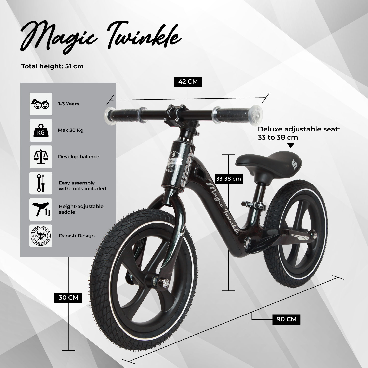 Story Magic Twinkle Loopfiets – Exclusieve loopfiets van magnesium