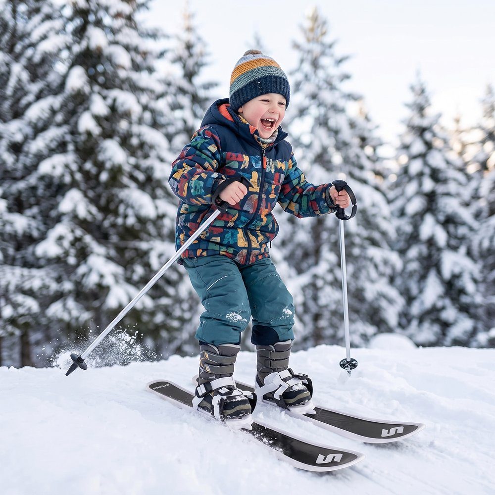 Story Skiset voor kinderen met skistokken